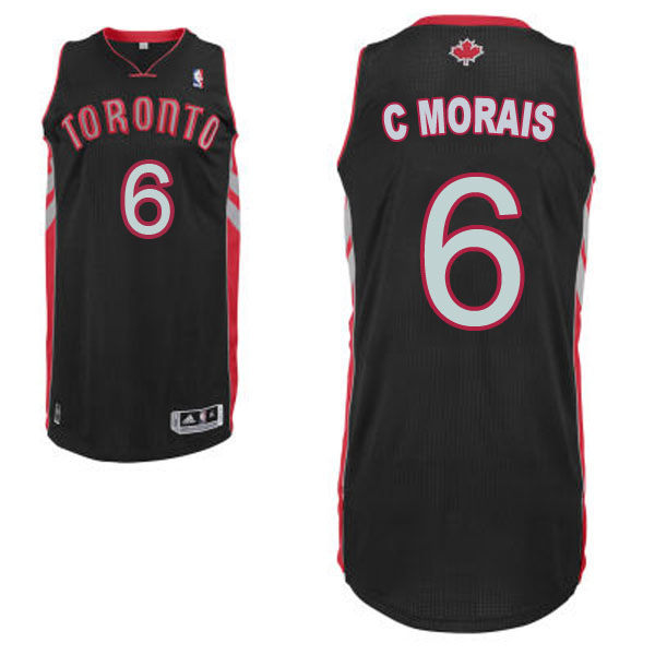 Men's  Toronto Raptors #6 Carlos Morais Swingman Alternate Black Jersey